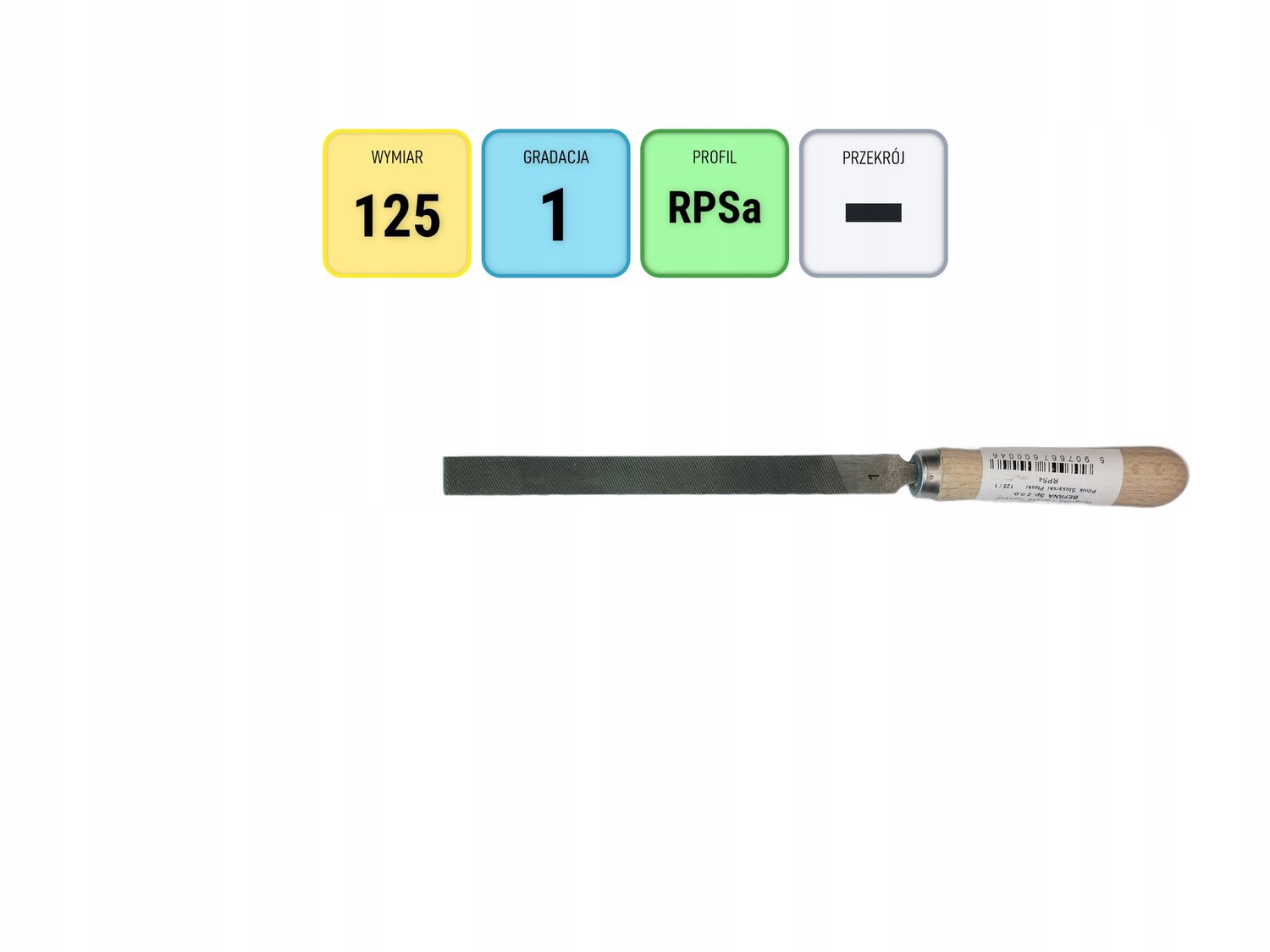 Platte Vijl RPSa 125/1 Met Houten Handvat - Precisie Metaalbewerking
