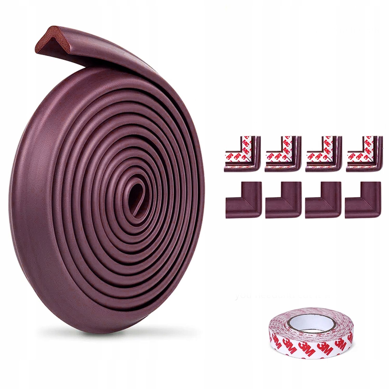 Bordeaux Schuimrubber Beschermtape & Hoekbeschermers - 5.5M