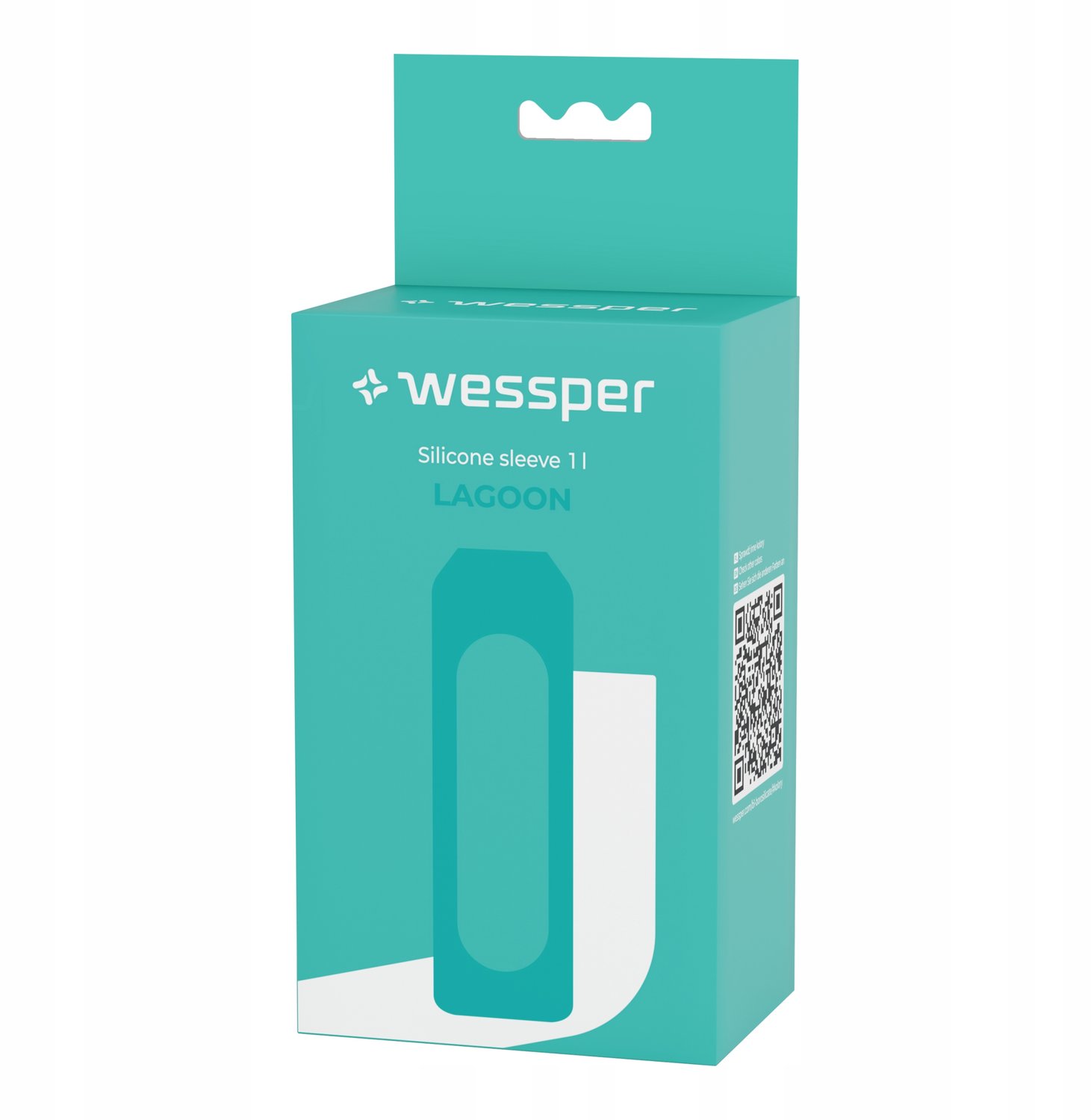 Wessper B1 Borosilicate 1L Siliconen Fleshoes - Lagoon Groen