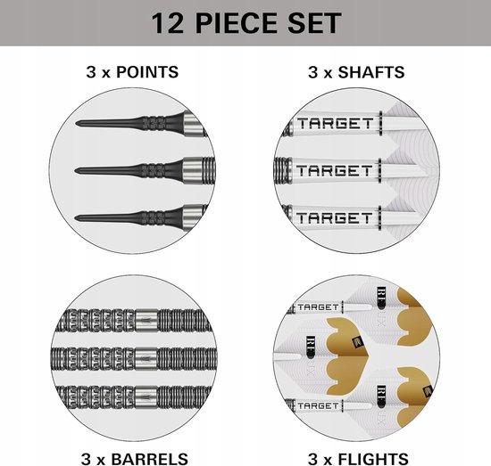 Redux Soft Tip Dartpijlen 90% Wolfram 18g Professioneel — afbeelding 5