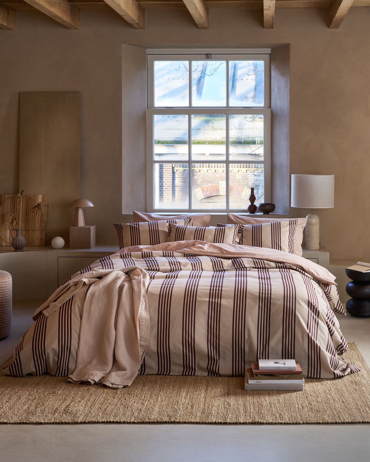 Vtwonen Pure Stripe dekbedovertrek - Eenpersoons - 140 x 220 cm - Naturel
