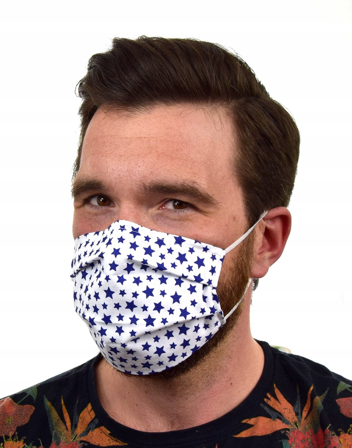 Herbruikbaar Katoenen Mondkapje met Sterren - Comfortabel & Wasbaar
