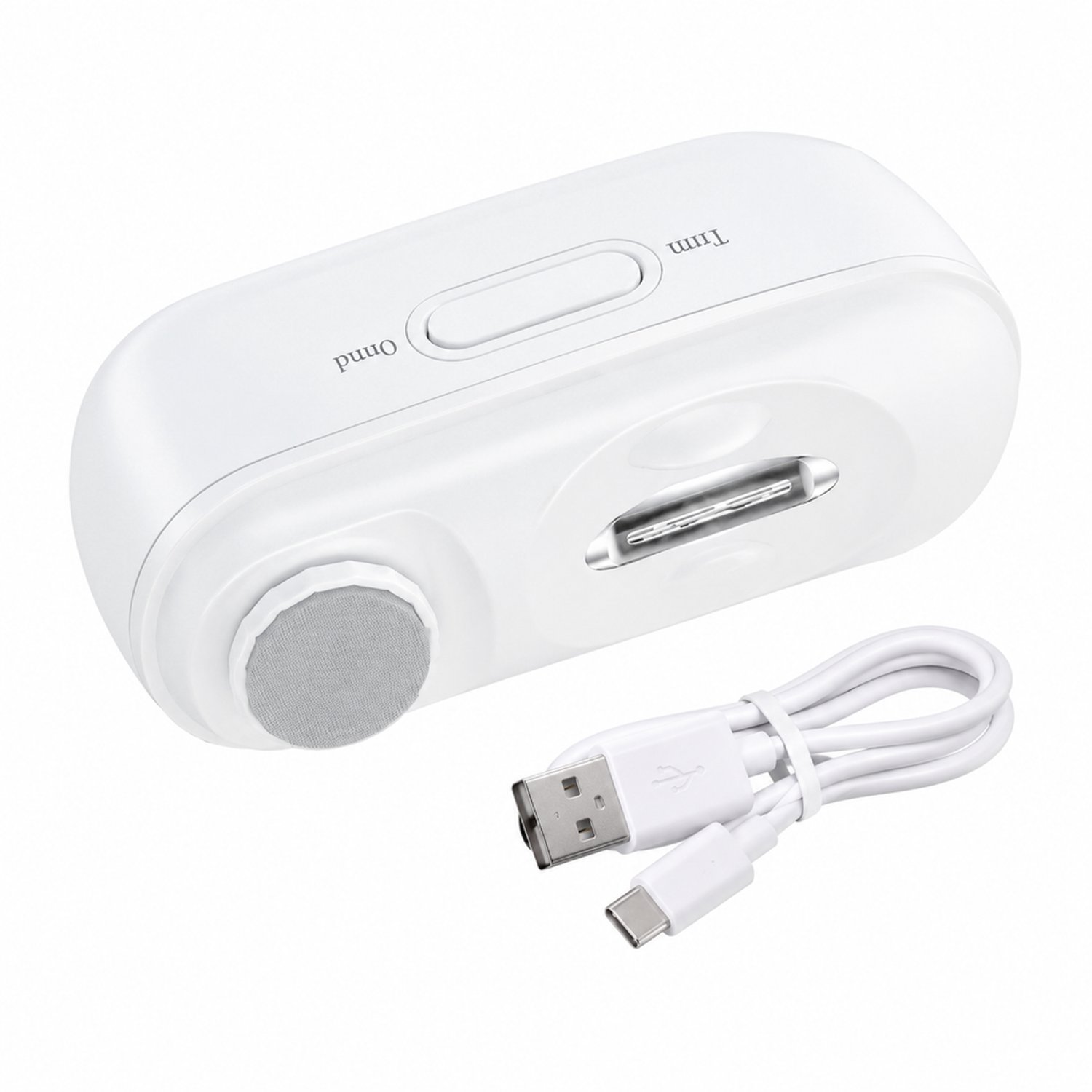 elektrische nagelknipper - Wit - USB-voeding - Voor vinger- en teennagels - Basisverpakking