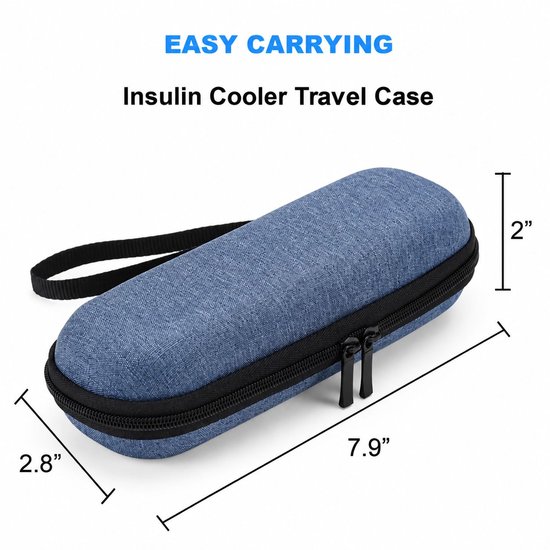 VHV - Insuline Koelta - met 2 Herbruikbare Koelpakketten – 20x7x5 cmDiabetes Koeltas - Insuline Etui - Insulinepennen - Medische Koeltas voor Insulinespuit - Draagbare van Vhv — afbeelding 5