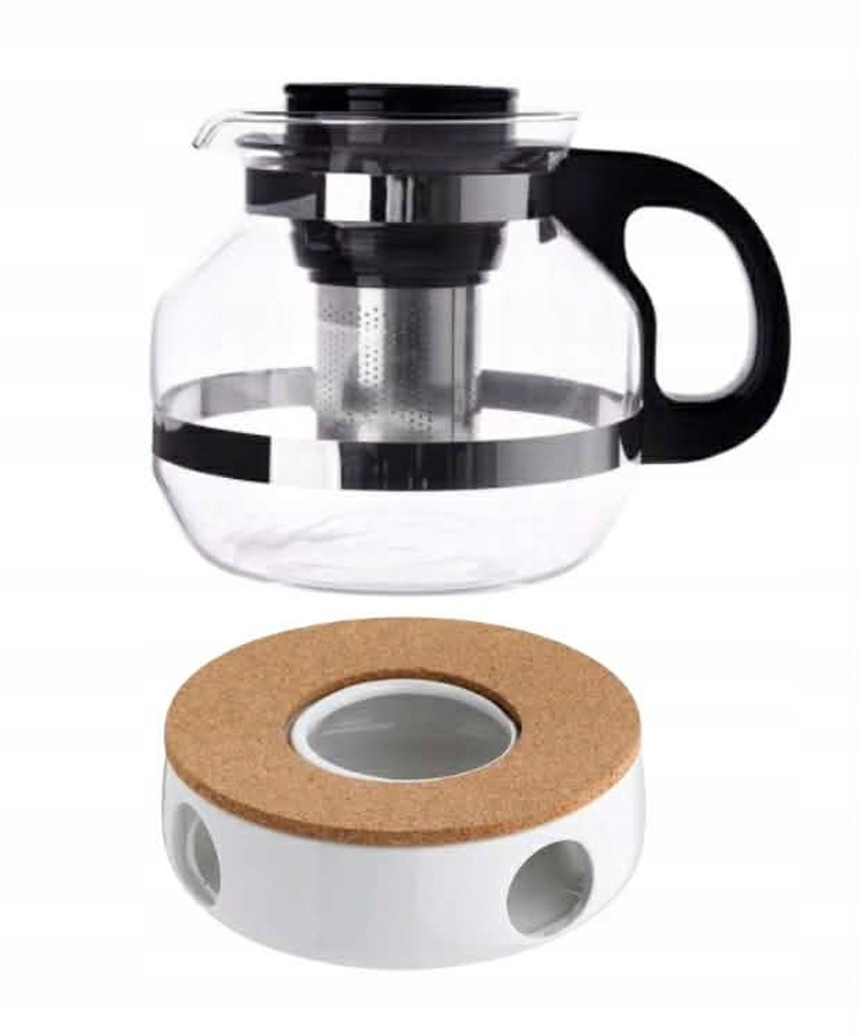 Altom Design Sencha Glazen Theepot met Warmer 1.8L