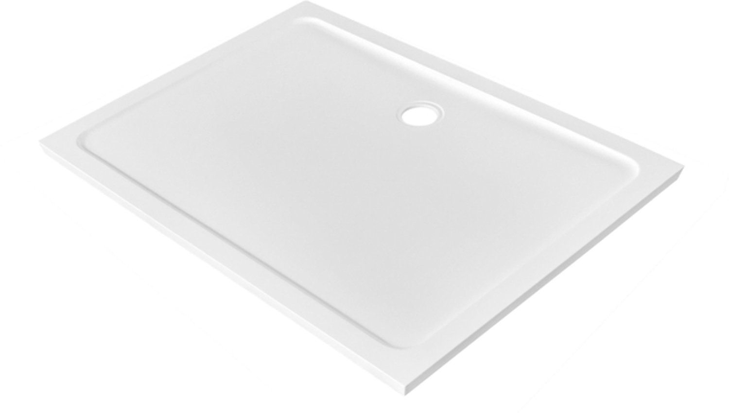 FugaFlow Effieciente Anta douchebak - 80x100x4cm - rechthoek SMC - glans wit