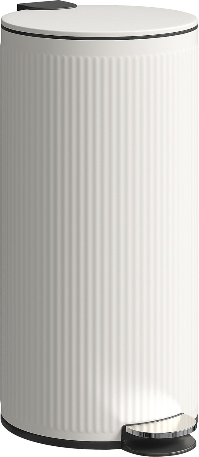 Keukenafvalbak 30 liter - Pedaalafvalbak met uitneembare binnenemmer - Deksel met softclose-systeem - 36x30x60x5 cm - Crème