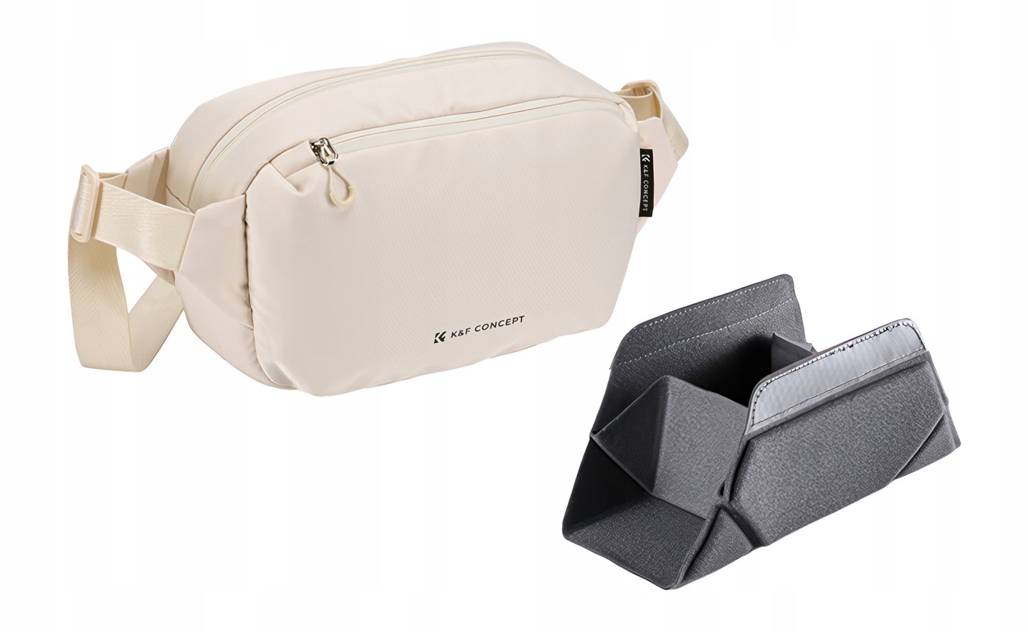 K&F Concept Alpha Sling Bag 10L Beige - Veelzijdige Fototas