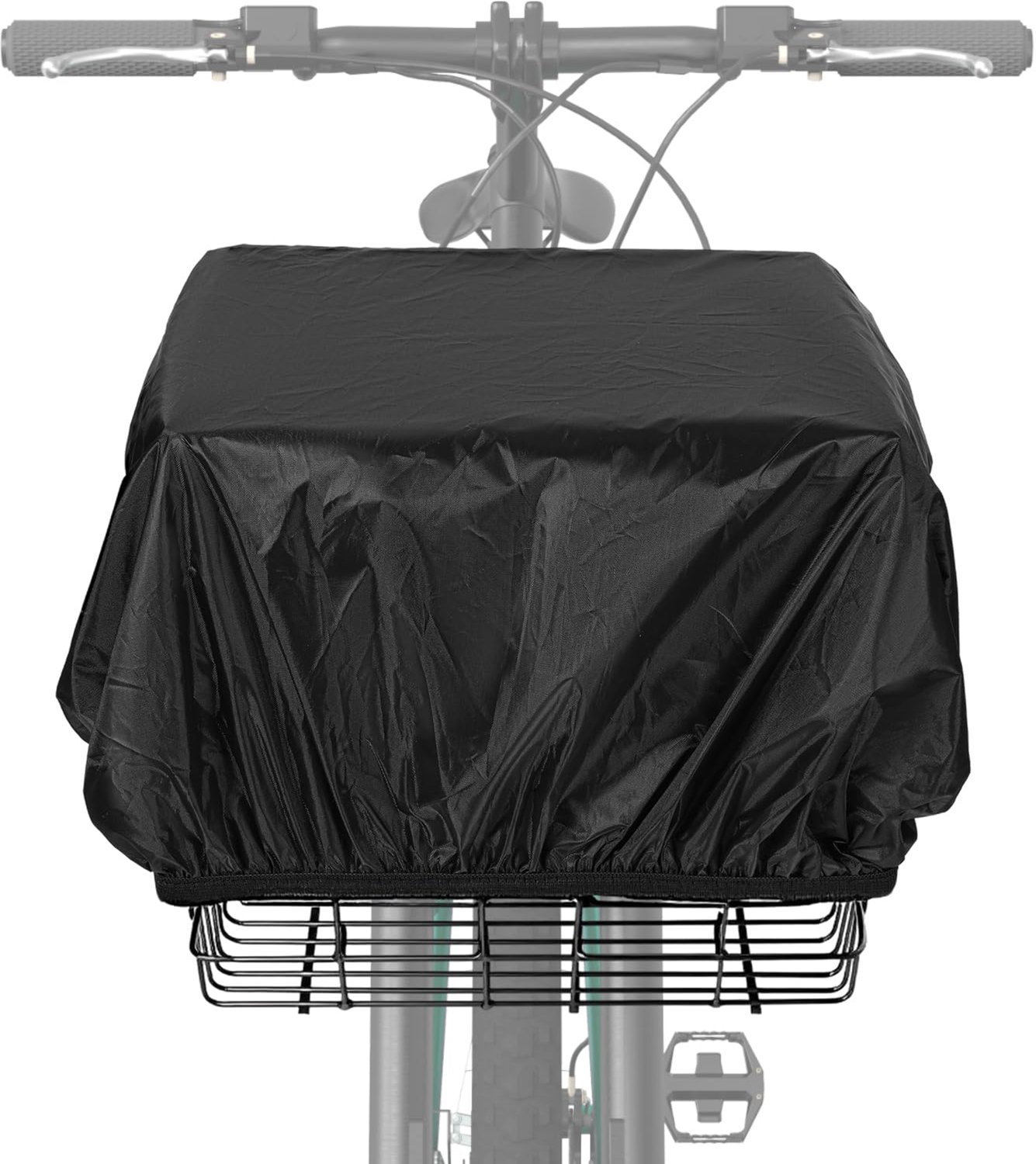 Famanu - Fietskorf regenbescherming - Houdt je fietskorf droog - Waterdicht polyester - Zwart 2 stuks