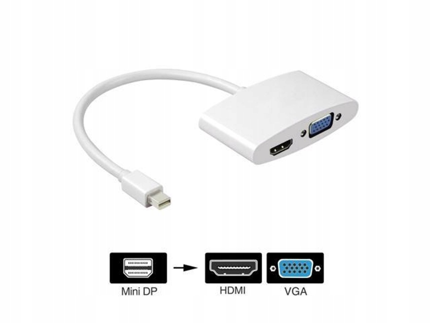 Image of Mini DisplayPort naar HDMI/VGA Adapter 2-in-1 4K