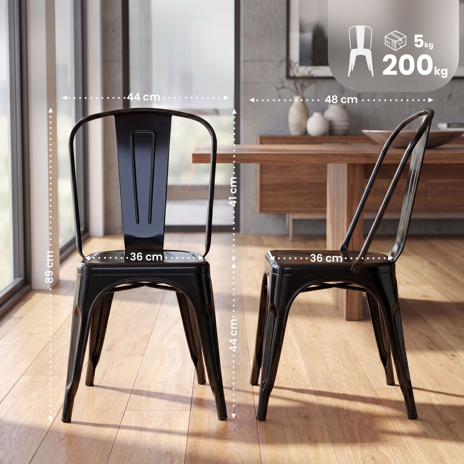 Luxe Comfort Torino 0080 stoel - zwart