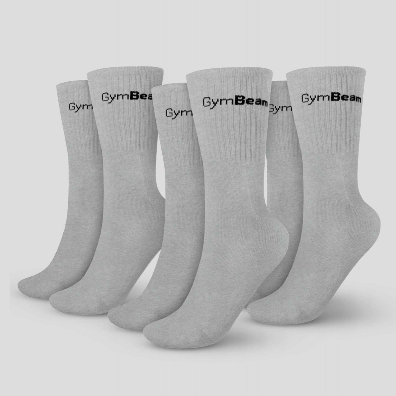 Merkloze Sport Sokken 3/4 Lengte - 3 Paar Grijs - Maat L