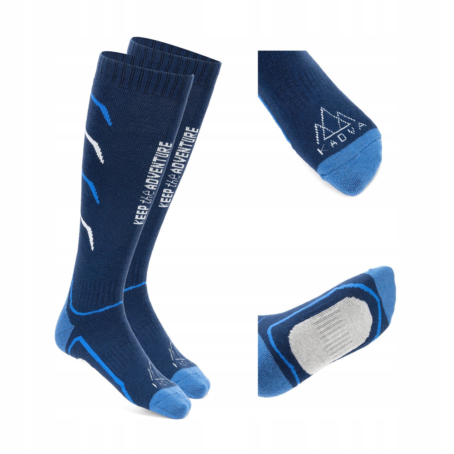 KADVA Woolan Merino Skisokken 38-40 Warm & Ademend Blauw