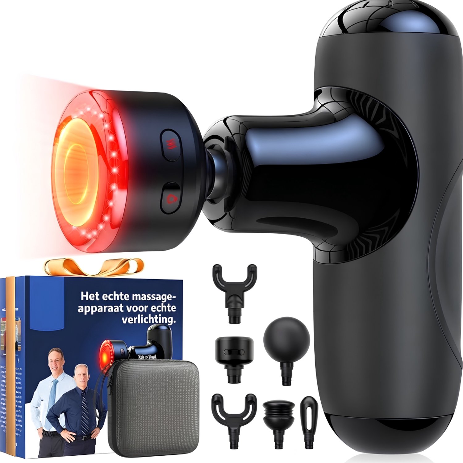 KLS® Massage Gun - Massage Gun Mini - Massage Pistool - Zwart - 14cm x 11cm x 5cm