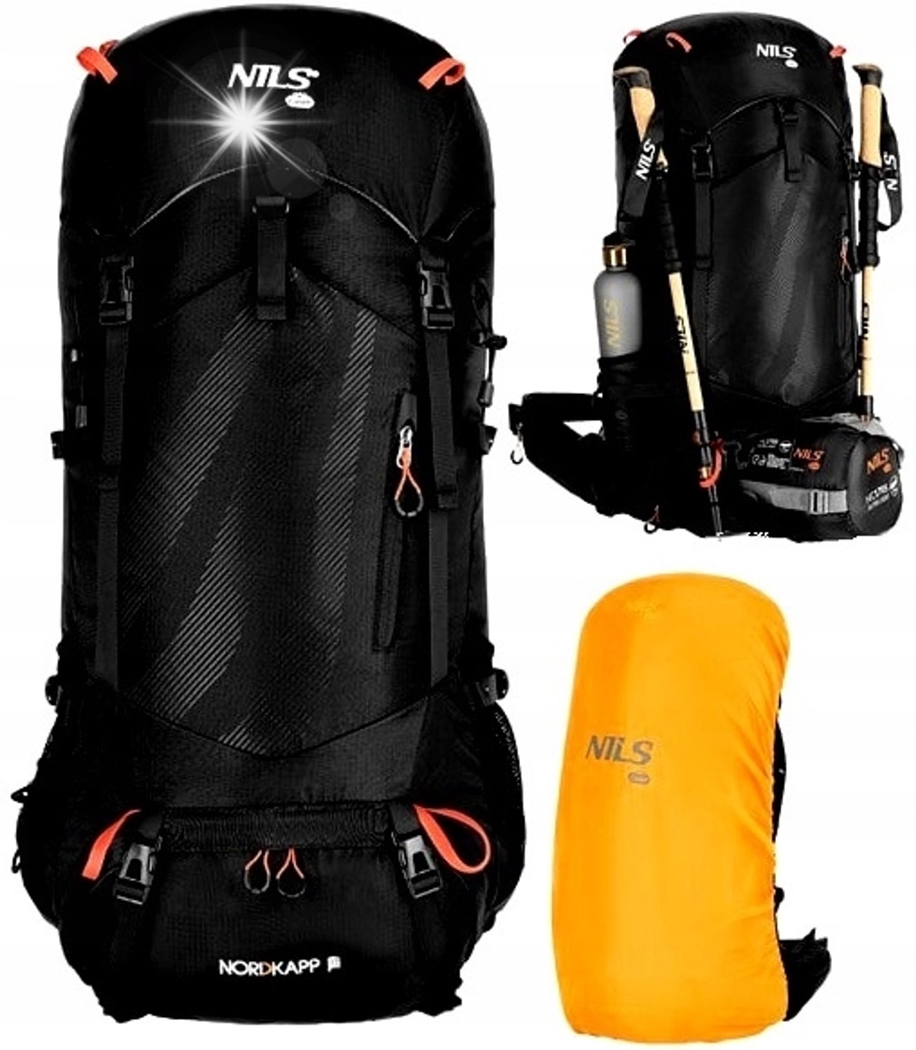 NILS CAMP Nordkapp NC1992 Trekking Rugzak 65L - Zwart