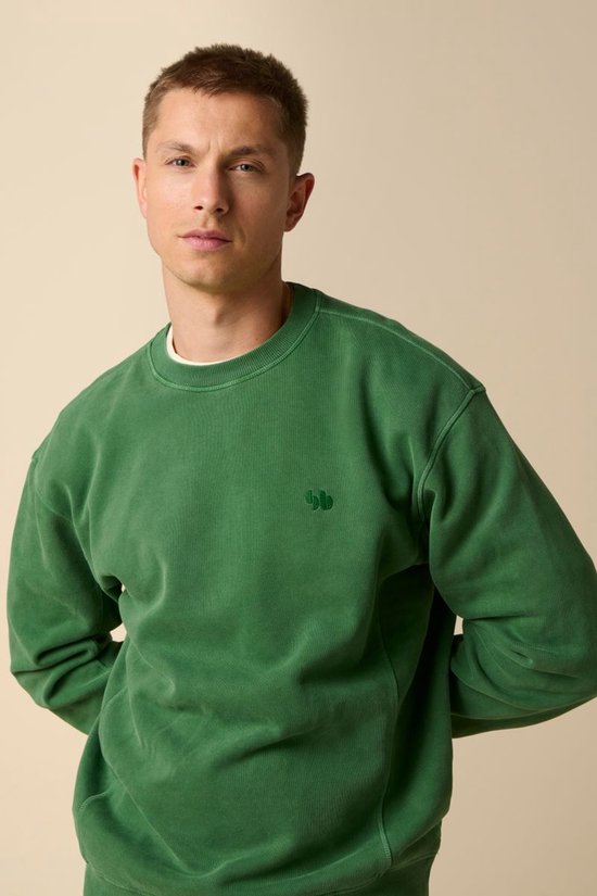 Donkergroene Sweater Met Embroidery