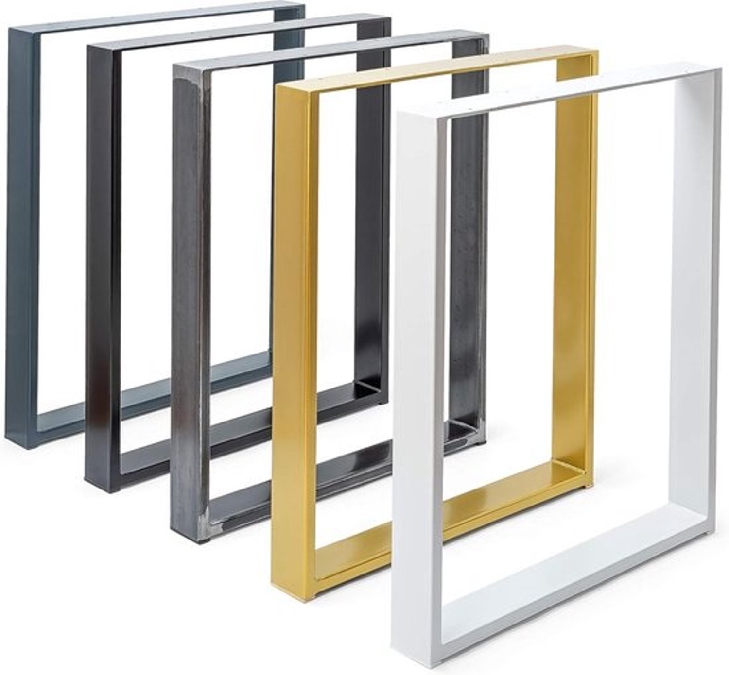 2x Set Tafelfrezen - Rechthoekig Staal 60x72 cm - Industriële Tafelpoten