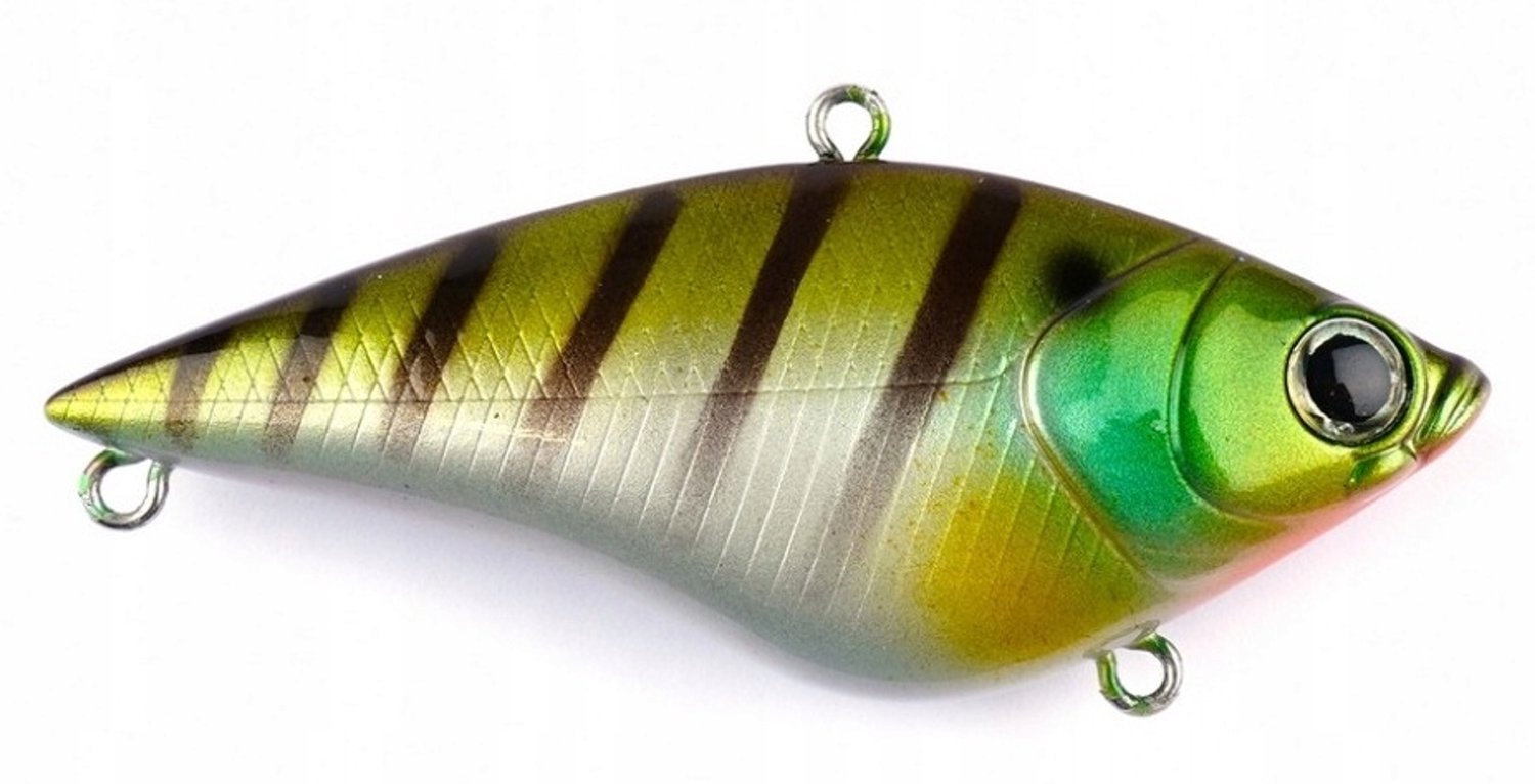 Merkloos Wobbler 7cm 14g - Striped Bass - VMC Haken