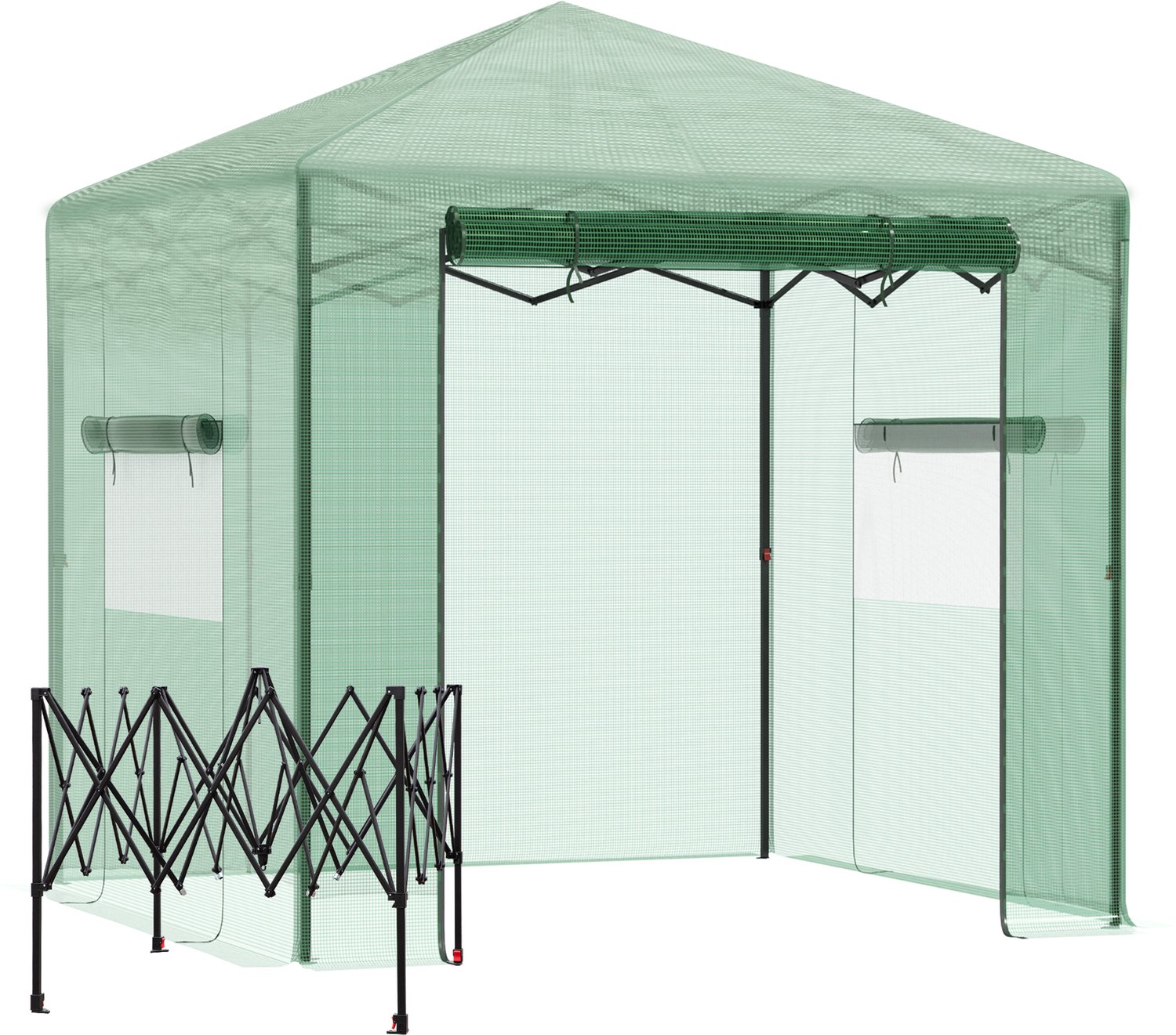Sunona Foliekas - Met 2 ramen en roldeur - 238 x 178 x 240 cm - Donkergroen