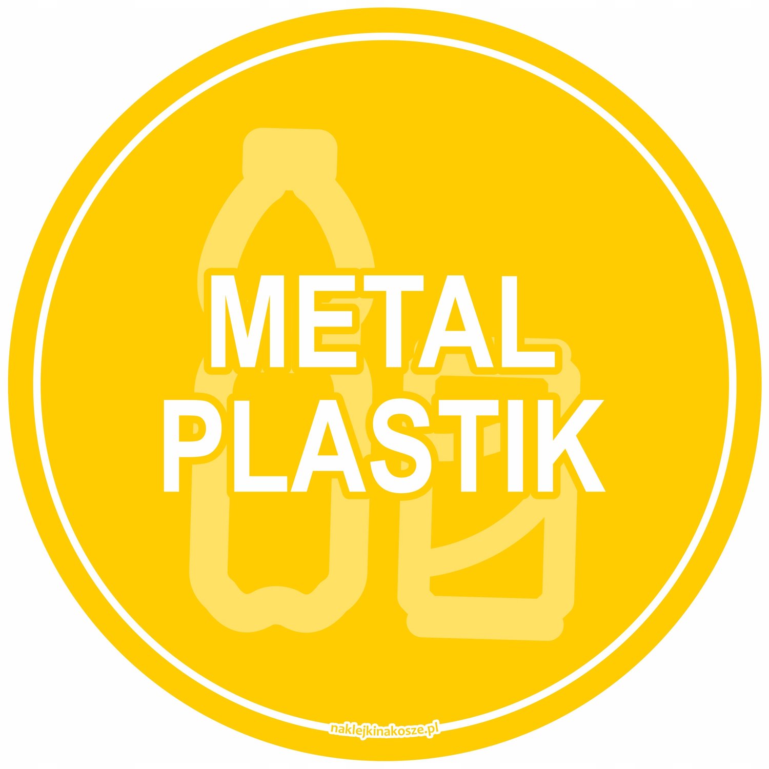 Sticker Afvalscheiding Plastic 30cm - Weerbestendig