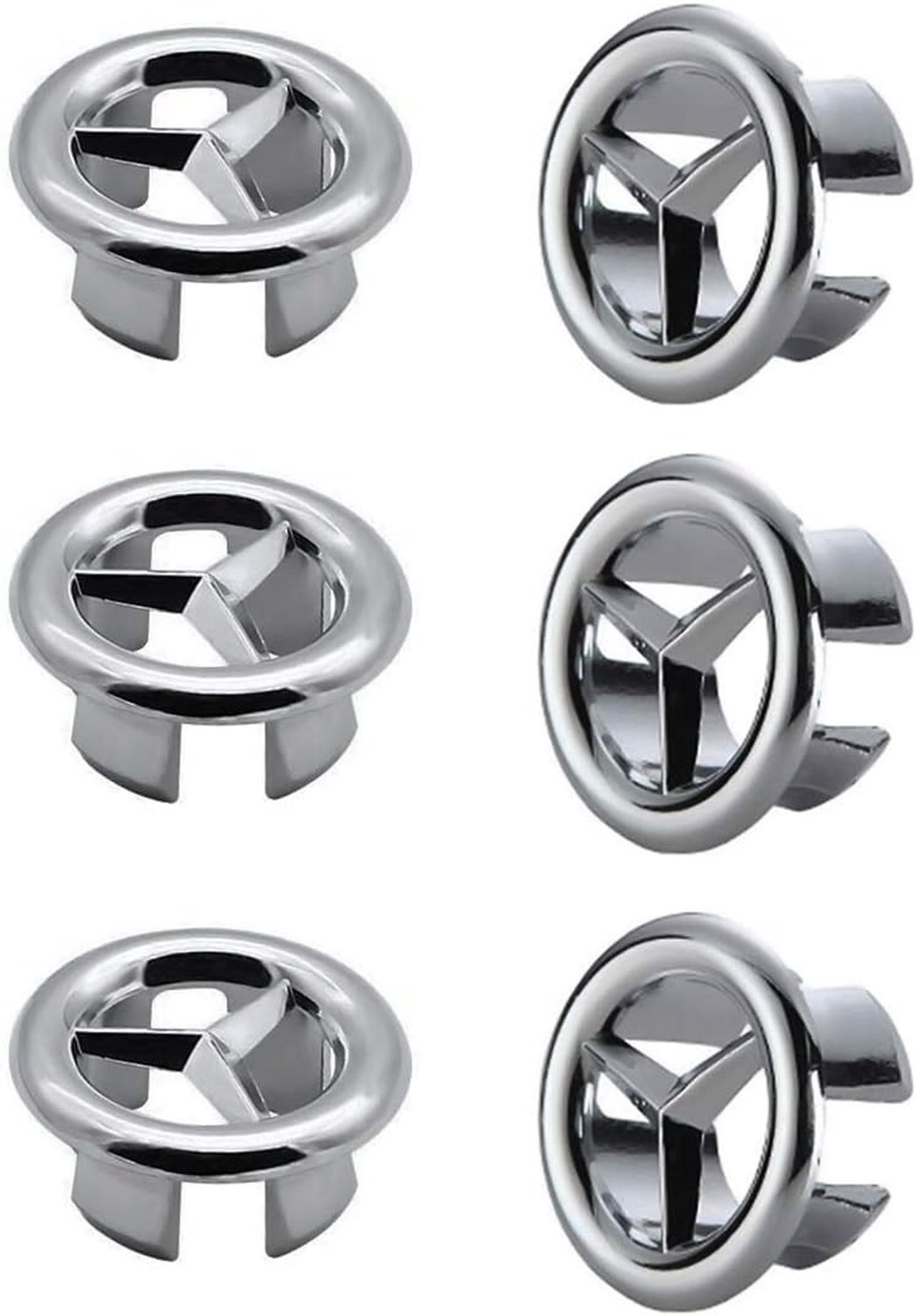 RVS Afvoer Ring Set van 6 Stuks voor Keuken, Decoratieve Afvoerbedekking en Gaatjes voor Kraan en Spoelbak
