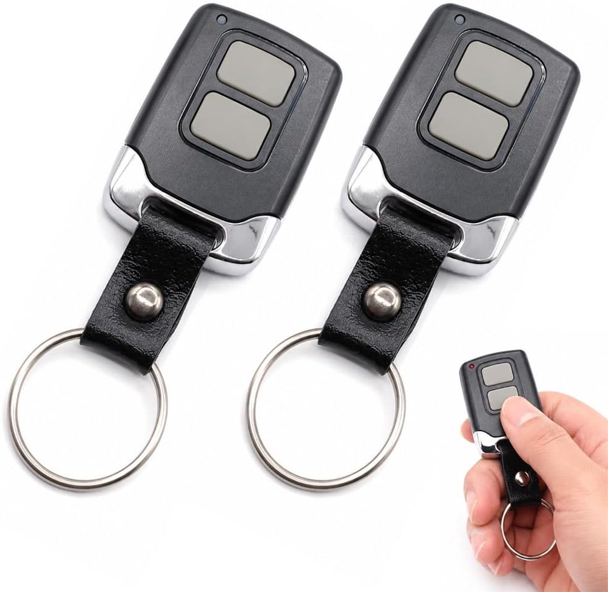 433 MHz universele poortafstandsbediening, SGZIOO 2 stuks afstandsbedieningen voor automatische poorten, 2 kanaals afstandsbediening voor garageklonen voor Liftronic, RSC2-433, RSE2-433, RSZ1-433