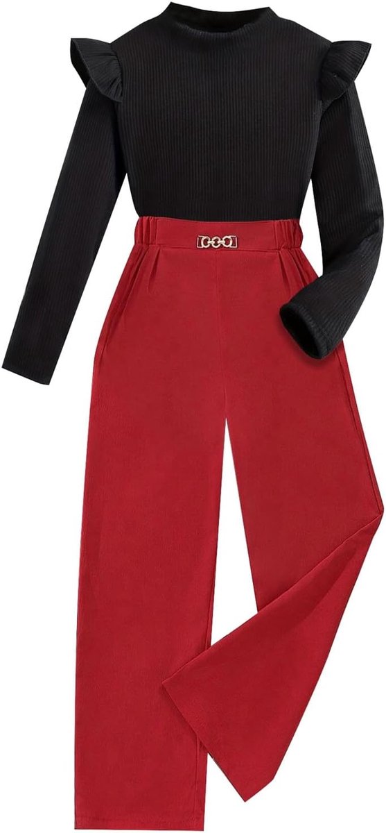 2-delige set voor meisjes, katoen, zomer, casual, T-shirt met korte mouwen en lichte broek, kinderkleding, dagelijkse mode, A11