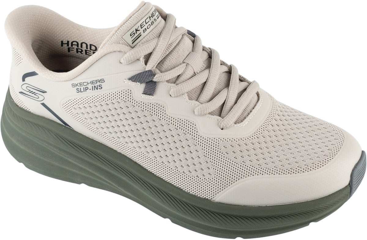 Skechers Slip-Ins: Max Run, Mannen, Beige, Hardloopschoenen, maat: 45,5
