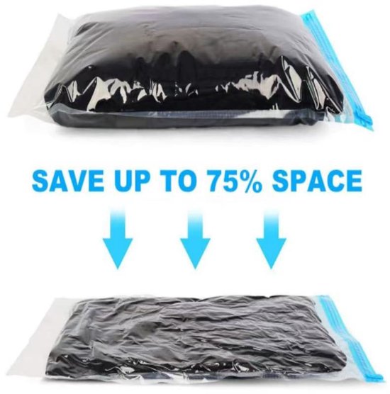 Compressiezakken - Reisbenodigdheden - Ruimtebesparende opbergzakken - Accessoires voor thuisorganisatie en inpakken - Afmeting 35 x 50 cm - Transparant - 10 stuks. — afbeelding 4