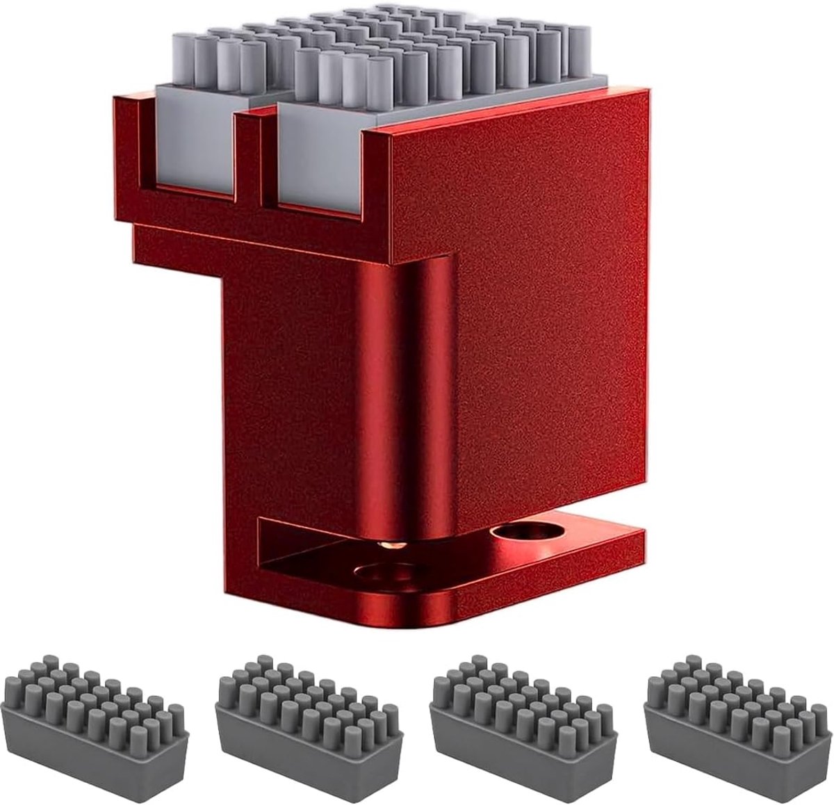 SYLEN Reinigingsmondstuk borstel met 4 siliconen borstels, 3D-printer mondstuk wisser gloeidraad reinigingsgereedschap - ShopVlot