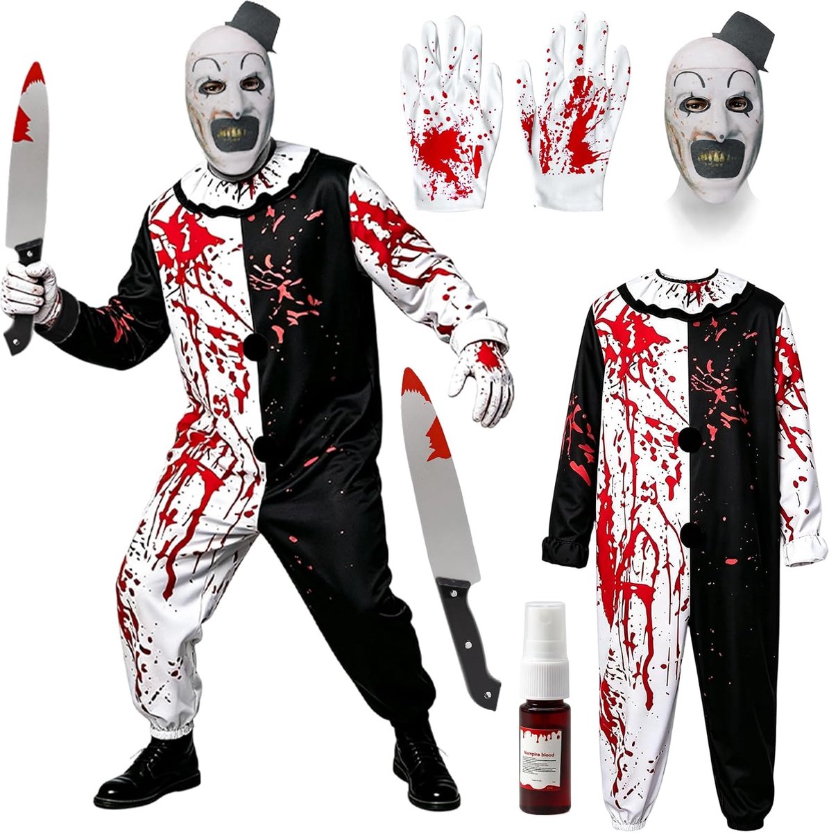 Terrifier Clownkostuum, voor Halloween