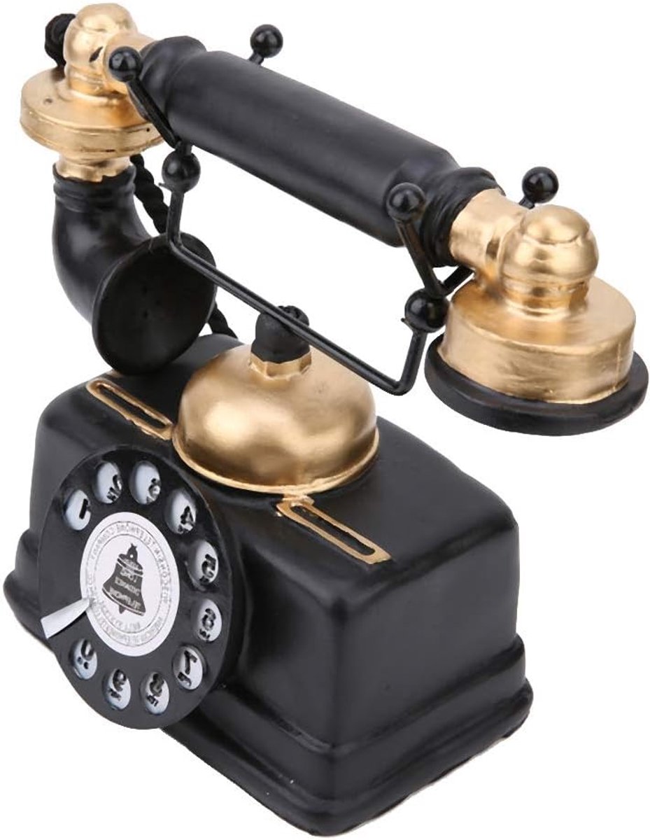 Decor Vintage Vaste Lijn Thuis met Snoer Retro Draaiknop met Snoer Ouderwetse Antieke Vaste T-Telefoon Retro Telefoon Bureaukluis Antiek Decor Vintage Vaste Thuis met Snoer