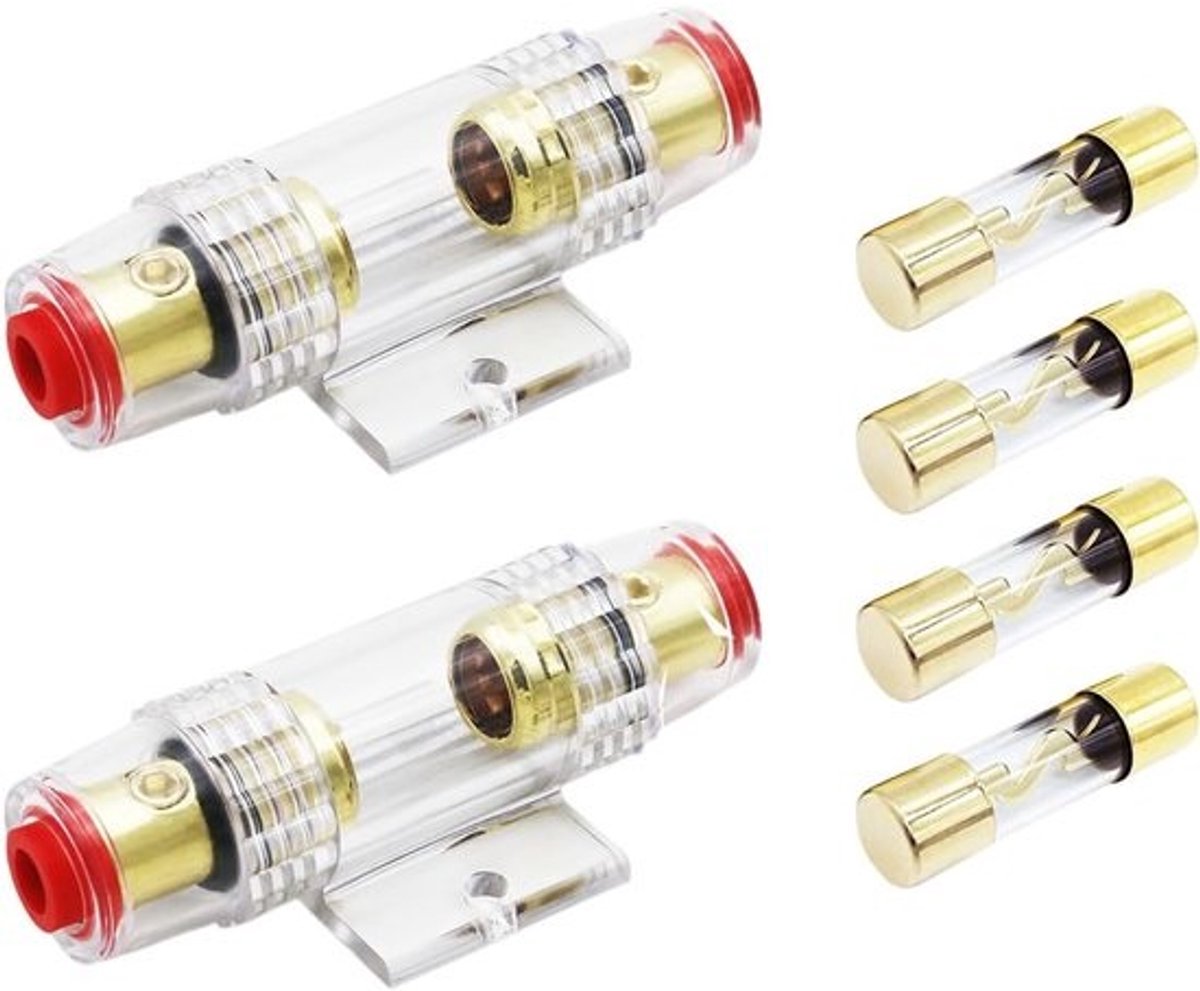 waterdichte zekeringhouder - 4–8 AWG - 2x 30A/80A AGU voor autoaudio, alarm, versterkers en compressoren