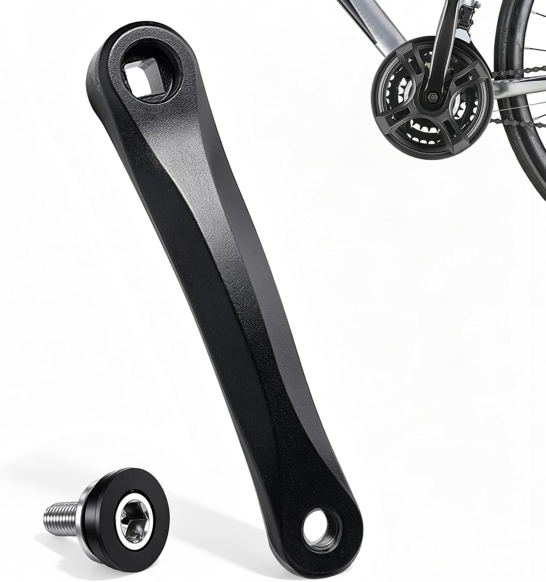 Crankarm 170 mm, universele fiets crank vierkante fiets crankarmen fatbike onderdelen links voor stadsfiets vouwfiets MTB e-bike racefiets