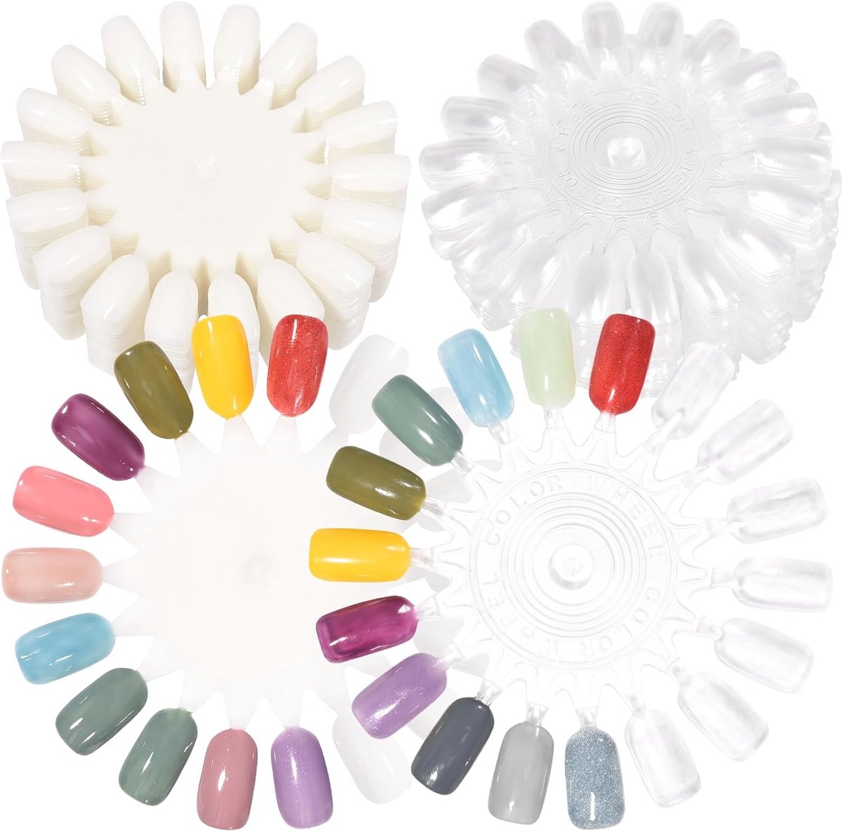 720 stuks nagelstaal wiel nail art polish praktijk display tips, acryl nagel monster sticks voor thuis doe-het-zelf nail art, salongebruik en professionele nageltechnologie