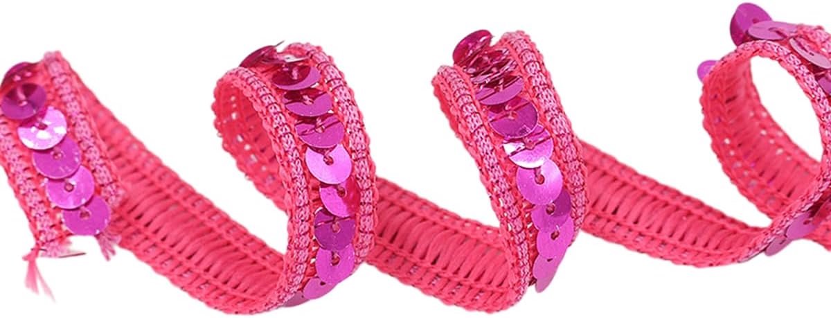 Pailletten lint 12 mm brede kleurrijke pailletten linten platte glitterband randen glitter pailletten trim glanzende paillettenboord voor doe-het-zelf handwerk naaien kleding sieraden