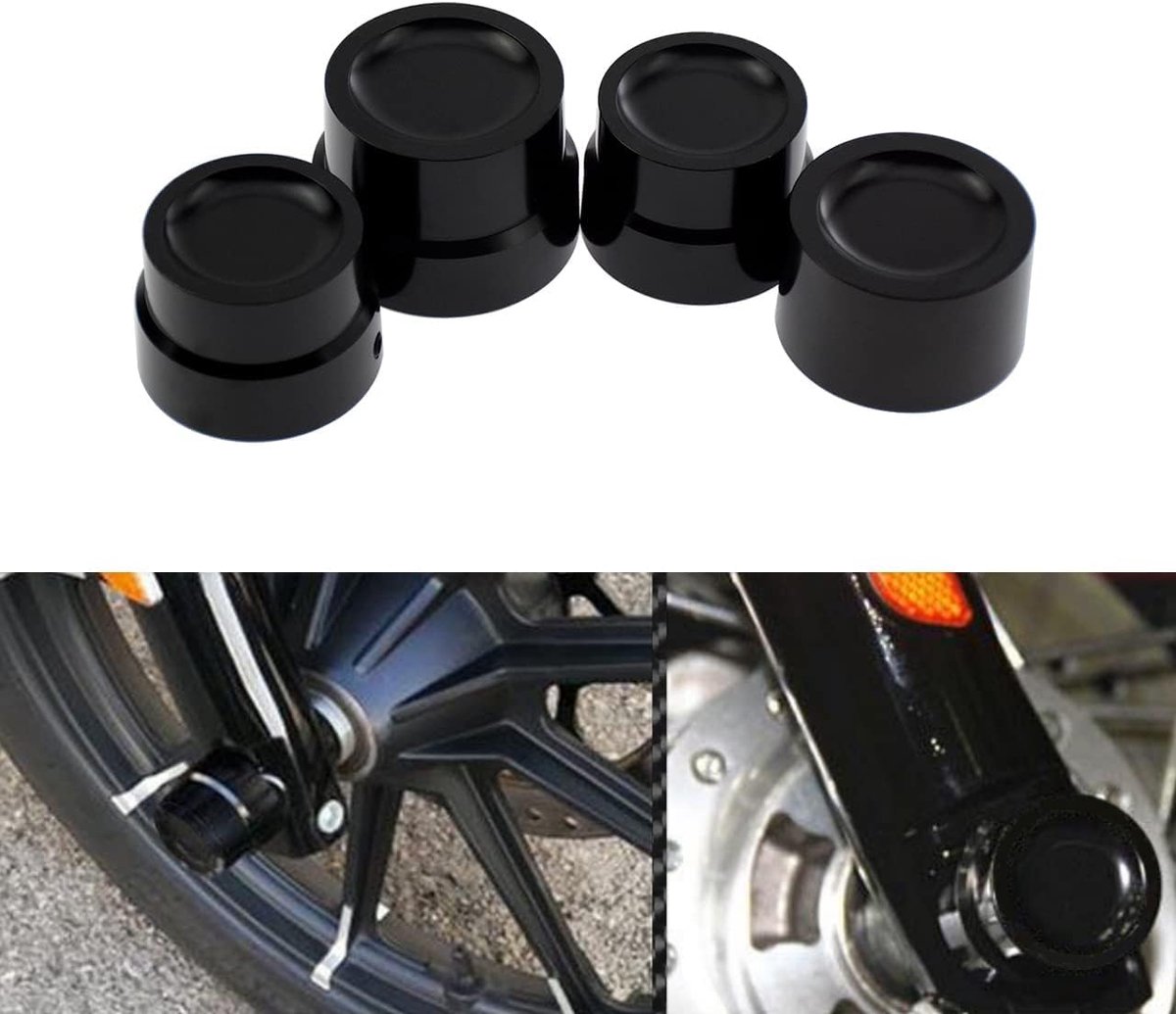Vooras Moer Covers Cap Fit Voor Harley Dyna 2008-2017 Softail 2008-2023 Zwart 4 stks