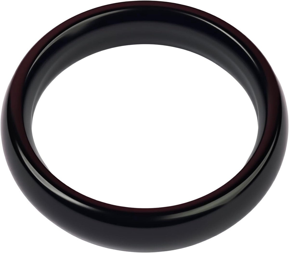 50mm metalen cockring aluminium roestvrij penisring kleur: zwart - maat: L wegwerp