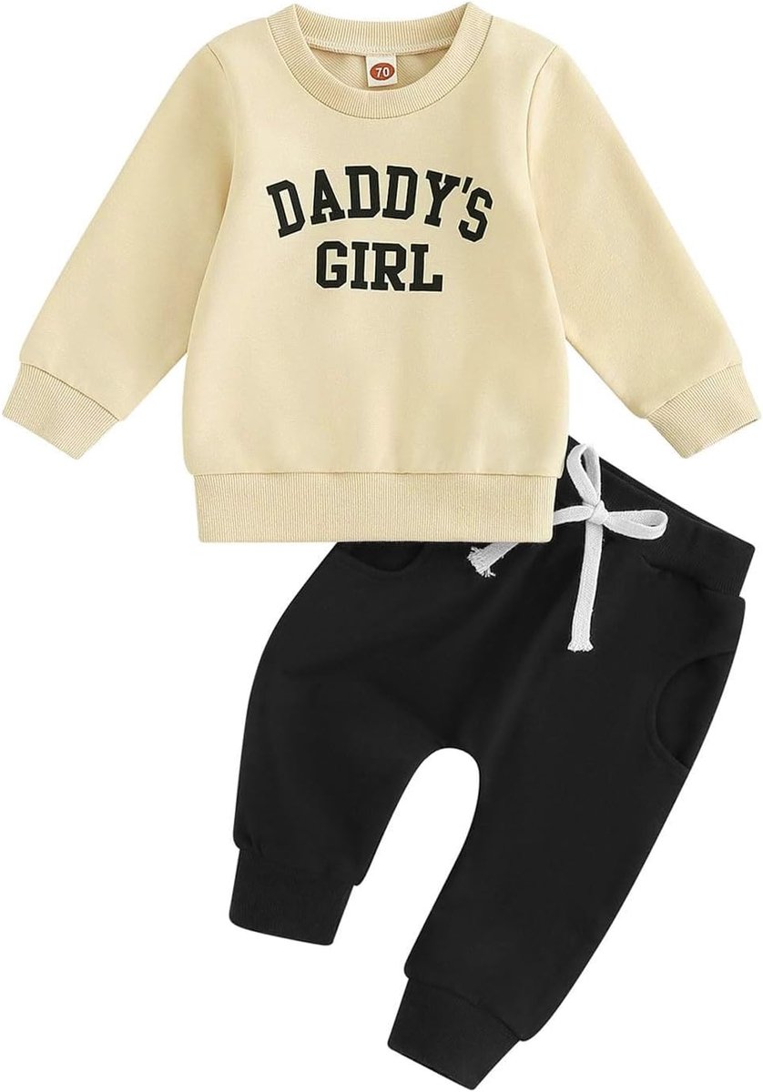 Papa meisjes baby kleding peuter herfst winter outfit sweatshirt broek set peuter trui trainingsbroek kostuum