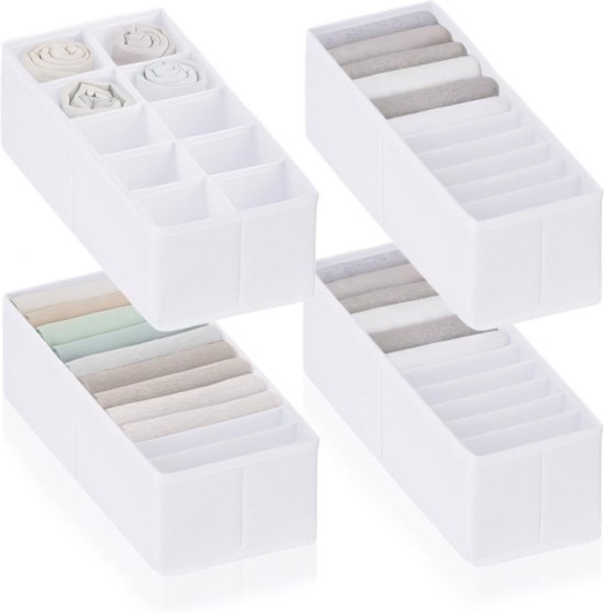 Set stoffen kledingkastorganizers - voor kleding en accessoires