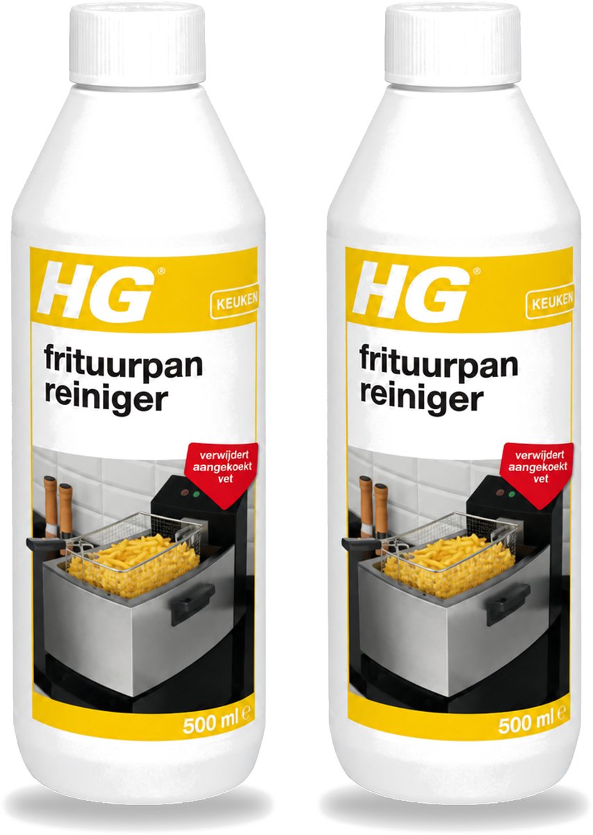 2 x HG - Frituurpanreiniger - Verwijdert Aangekoekt Vet - 500 ml - Voordeelverpakking - 2 stuks