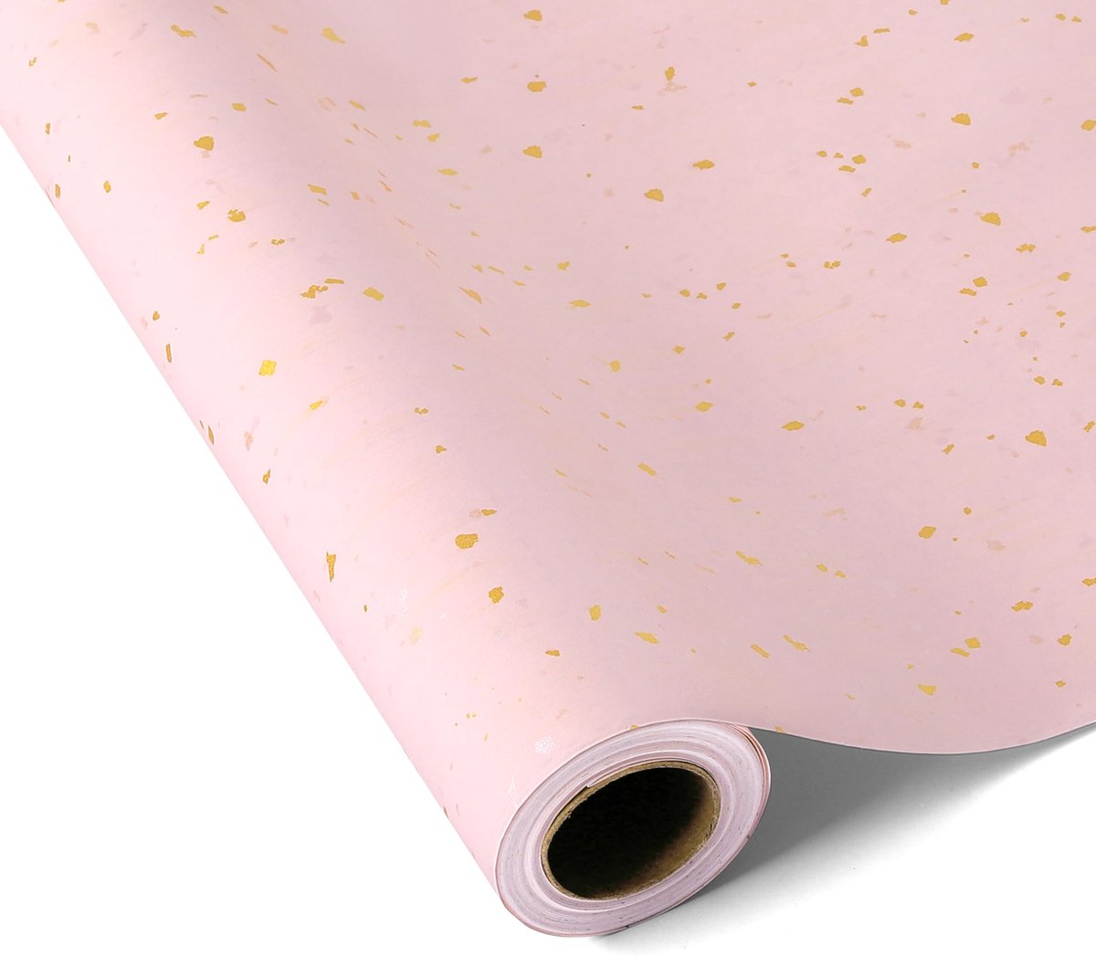 SnelShoppen - Roze goudfolie cadeaupapier rol 43 cm x 10 m - Inpakpapier voor verjaardagen, bruiloften, elegant cadeaupapier voor vrouwen en koppels
