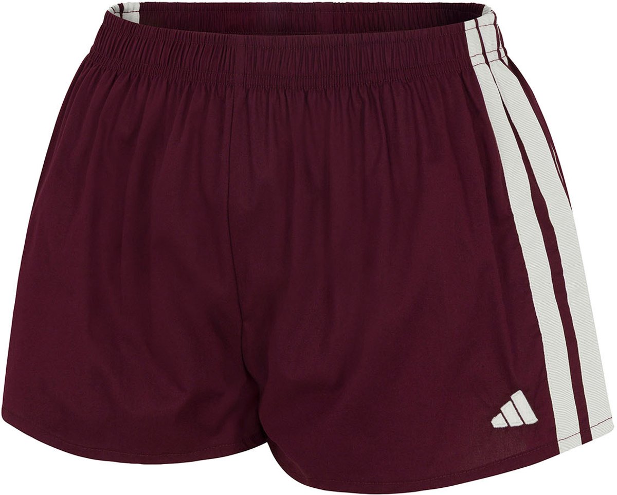 Adidas Shorts Sport Active Essentials Cotton 3 Stripes Maroon