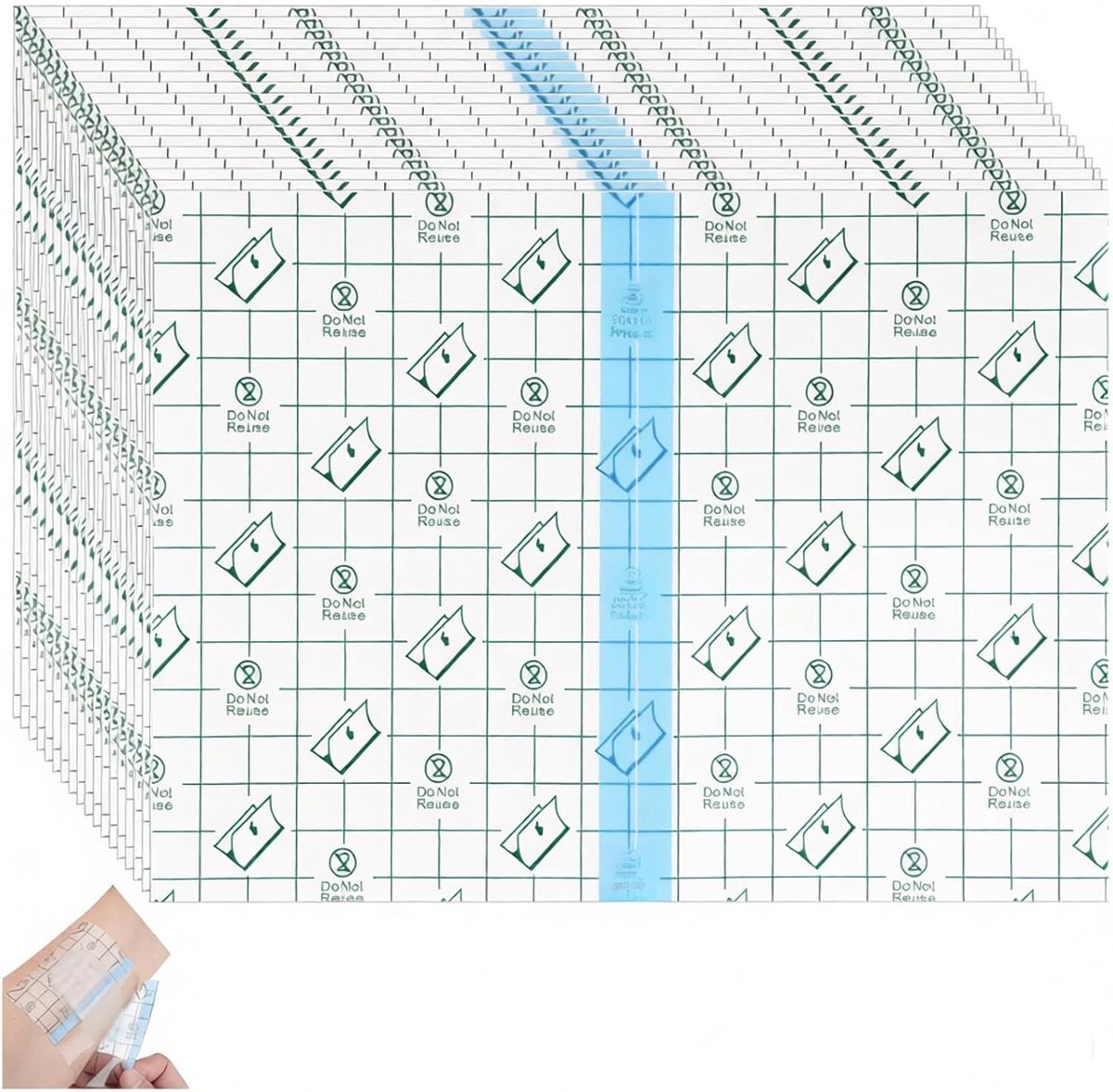 Waterdicht, 60 stuks, 5 x 8 cm, waterdichte pleisters
