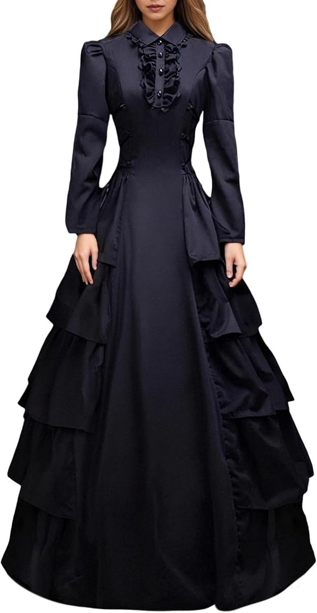 Kostuum Halloween barok rococo middeleeuws gothic dames heren volwassenen kostuum jurk hof aristocraat koningin cosplay avond party carnaval fantasie A33