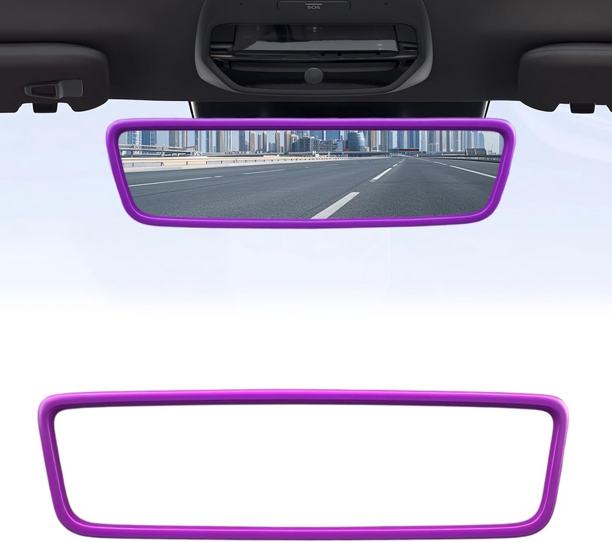 Achteruitkijkspiegels Protector Frame, Siliconen Auto Interieur Achteruitkijkspiegels Cover Rand Beschermende Trim Cover Compatibel met Model 3 Model Y, Accessoires voor Auto Spiegel voor Meisjes