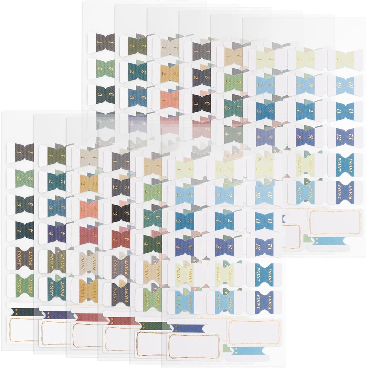 SnelShoppen - 240 Stuks Zelfklevende Maandtabs voor Planners - Goudfolie Planner Tabs, Kalender Scheidingsstickers, Maandtabs voor Notitieboeken - Ret
