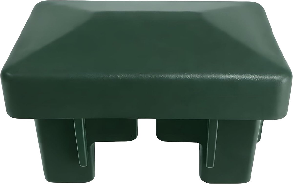 Hekpaaldoppen 40 x 60 mm - Kunststof mosgroen RAL 6005 - UV-bestendig en weerbestendig - Perfect voor omheiningspalen - ShopVlot
