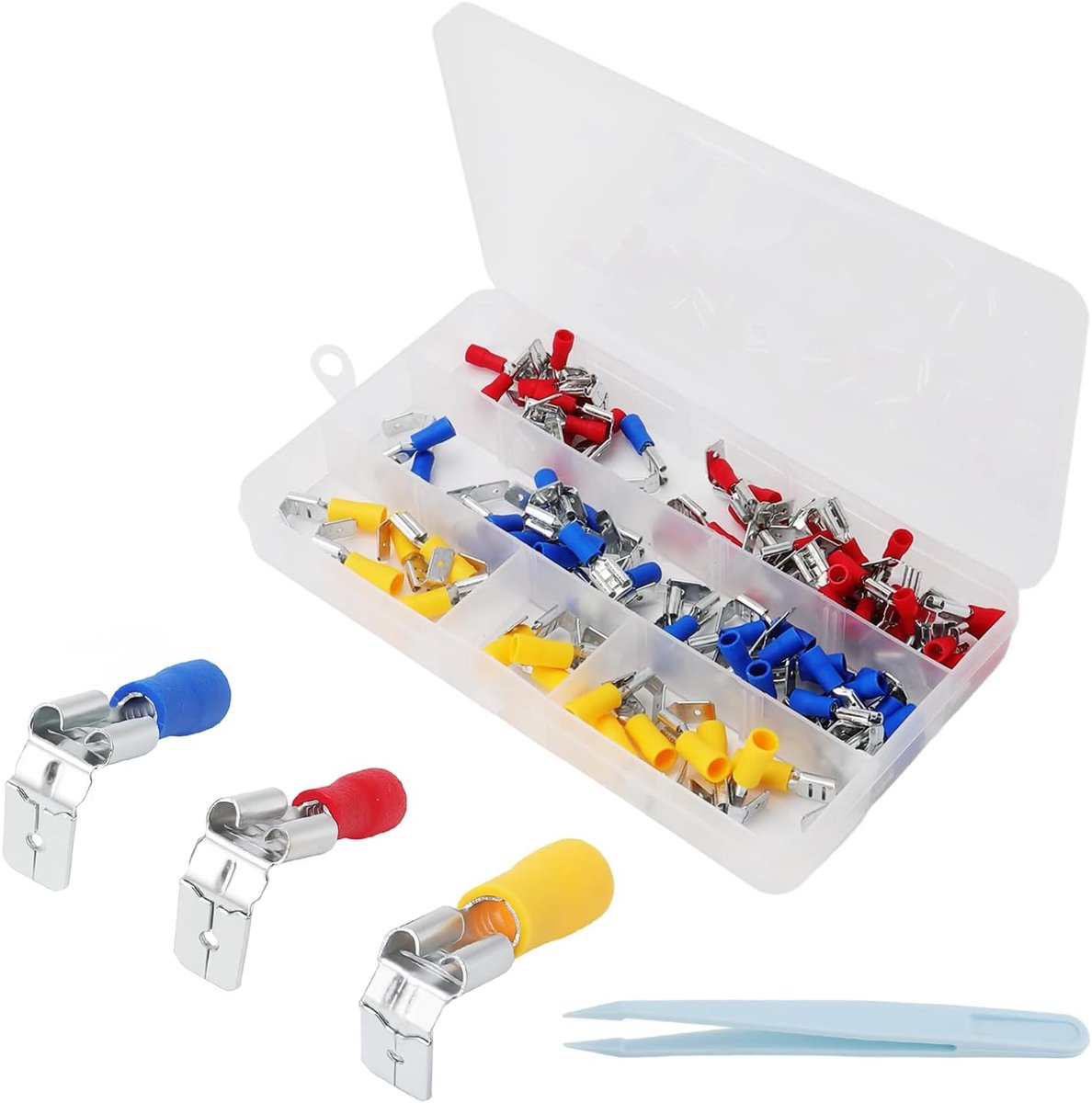 Kabelschoen set met pincet - geïsoleerde platte stekkers - krimpconnector - ideaal voor auto en motor - ShopVlot