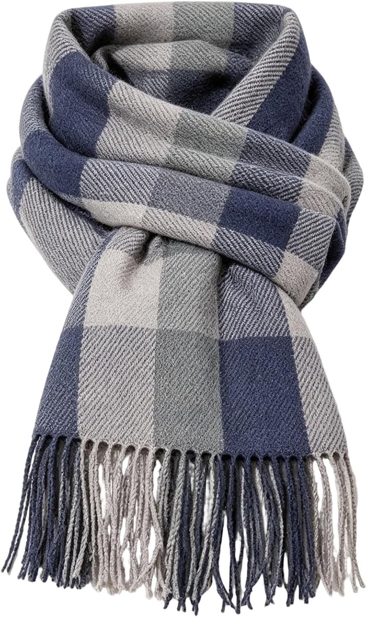 Wintersjaal voor dames, lange geruite wintersjaal, grote warme sjaal voor moeder, vrouw of haar, cadeau voor Kerstmis, verjaardag, feest, 200 x 60 cm
